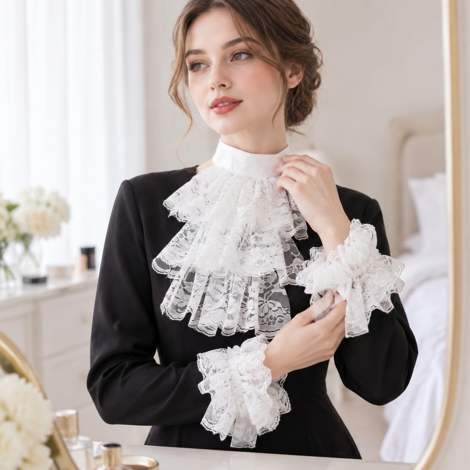Women Lace Collar Gloves with  - огляд і ціна Lace Dress