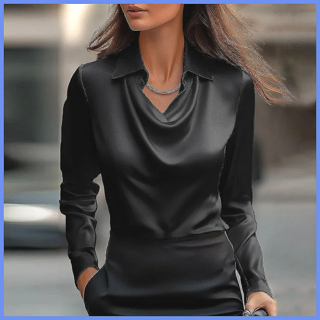 Vintage Satin Blouse Women Lon - огляд і ціна Silk Blouse